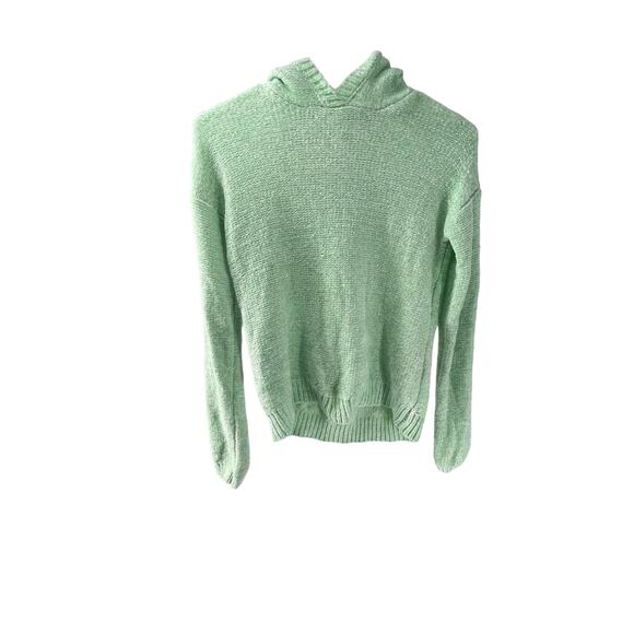 SO Girls Mint Green Knit Pullover Sweater Hoodie Youth Size Large 10/12 - Picture 1 of 6